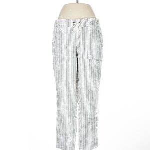Athleta White and Gray Striped Joggers